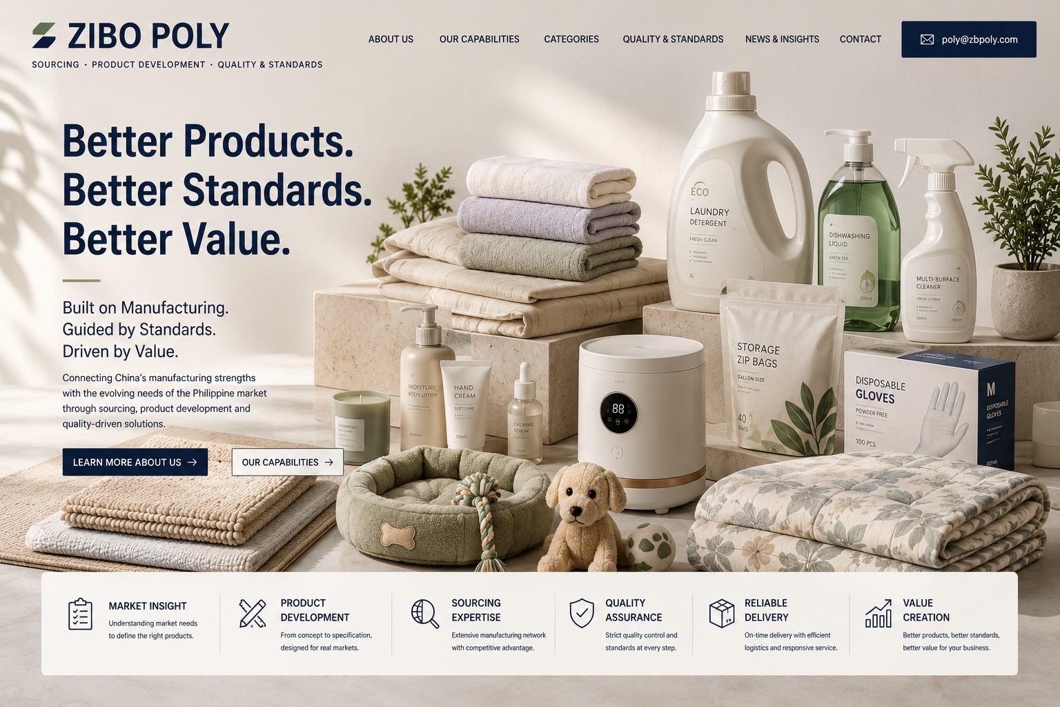 Zibo Poly — Better Products. Better Standards. Better Value.